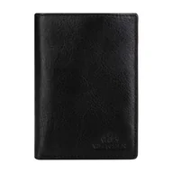 Portfele - Męski portfel skórzany czarny - miniaturka - grafika 1
