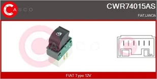 Przełącznik, podnośnik szyby Casco - Alternatory CWR74015AS - Akcesoria do układu elektrycznego - miniaturka - grafika 1