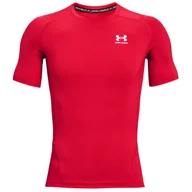 Koszulki sportowe męskie - Męska koszulka Under Armour HG Armour Comp SS Rozmiar: XXXL / Kolor: czerwony - miniaturka - grafika 1