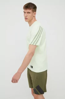 Koszulki męskie - adidas Performance t-shirt HC5243 męski kolor zielony gładki - grafika 1
