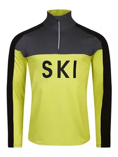 Koszulki sportowe męskie - Dare 2b Koszulka funkcyjna "Ski" w kolorze żółto-czarnym - grafika 1
