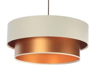 Lampy stojące - Miedziano-kremowa lampa wisząca nad stół Hehub - miniaturka - grafika 1