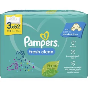 PAMPERS Chusteczki Fresh Clean 3x52szt 8001841077864 - Chusteczki nawilżane - miniaturka - grafika 1