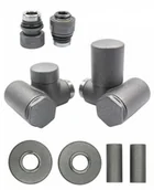 Zawory i kraniki - Zawór regulacyjny Integra prawy GZ1/2 grafit strukturalny All in One - miniaturka - grafika 1