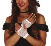 Dodatki do strojów karnawałowych - RĘKAWICZKI SIATKA BIAŁE - miniaturka - grafika 1