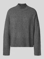 Swetry damskie - Sweter z dzianiny o kroju relaxed fit z dodatkiem wełny model ‘WHITNEY’ - miniaturka - grafika 1