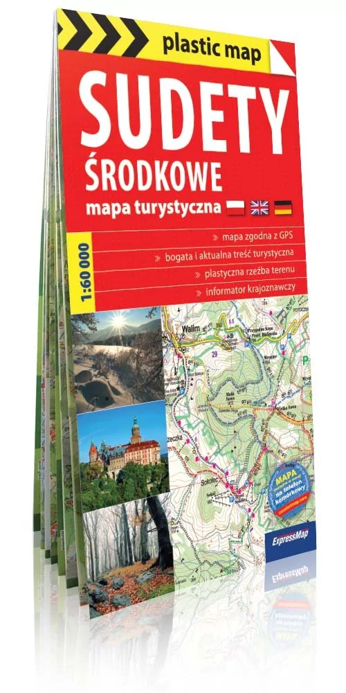 ExpressMap praca zbiorowa plastic! map Sudety Środkowe. Foliowana mapa turystyczna 1:60 000