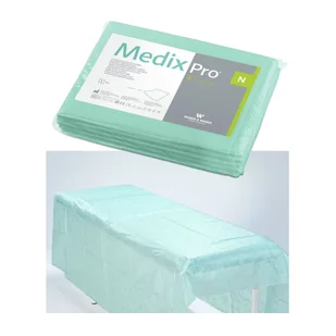 Prześcieradło jednorazowe 160cm x 210cm zielone 20g MedixPro 5szt - Kosmetyczne akcesoria jednorazowe - miniaturka - grafika 1