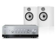 Zestawy stereo - Yamaha R-N1000A (srebrny) + 606 S3 (biały) - miniaturka - grafika 1