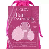 Zestawy kosmetyków damskich - Glov Hair Essentials zestaw turban do włosów + szczotka do włosów + worek do prania lub przechowywania - miniaturka - grafika 1