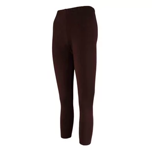 Legginsy ocieplane dziewczęce, gładkie, brązowe, Tup Tup - Legginsy - miniaturka - grafika 1