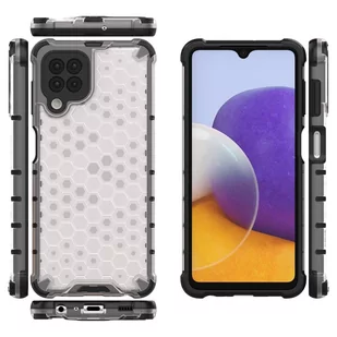 Honeycomb etui pancerny pokrowiec z żelową ramką Samsung Galaxy A22 4G przezroczysty - Etui i futerały do telefonów - miniaturka - grafika 2