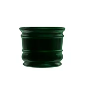 Donice - Doniczka ceramiczna z podstawką beczka zielony 18 x 20 cm - miniaturka - grafika 1