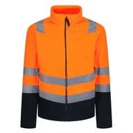 Bluzy sportowe męskie - Regatta Professional Męski polar odblaskowy z suwakiem Pro HiVis Pomarańczowo-granatowy, Rozmiar: 3XL - miniaturka - grafika 1