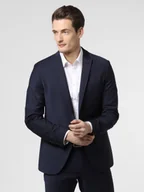 Garnitury - Drykorn Marynarka męska Mężczyźni Slim Fit Sztuczne włókno niebieski jednolity, 46 - miniaturka - grafika 1