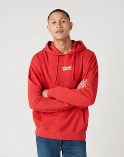 MĘSKA BLUZA WRANGLER HOODIE ROCOCCO RED W6E1HAXA4 112130724 - Wrangler - Bluzy męskie - miniaturka - grafika 1