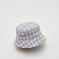 Czapeczki dla niemowląt - Reserved Reserved Bucket hat w kratkę Biały - miniaturka - grafika 1