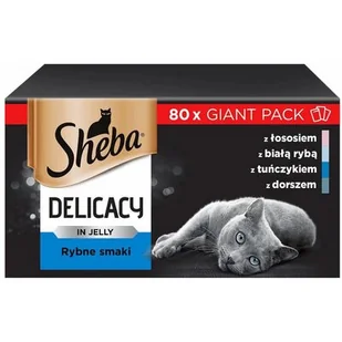 Sheba SHE Saszetka Galaretka Ryba 80x85g_Sticker mokra karma dla kotów dorosłych 80x85g - Mokra karma dla kotów - miniaturka - grafika 1