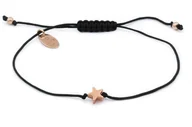 Bransoletki - Bransoletka "Hematytowa Gwiazdka Rose Gold Na Czarnym Sznurku" - miniaturka - grafika 1