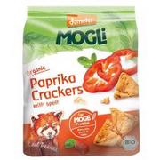 Krakersy - MOGLI (moothie owocowe, batony, napoje) KRAKERSY ORKISZOWE Z PAPRYKĄ, POMIDORAMI I OREGANO BIO 80 g - MOGLI BP-4260311982105 - miniaturka - grafika 1