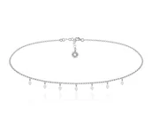 Naszyjniki - Srebrny naszyjnik Choker KARO - 7 elementów - miniaturka - grafika 1