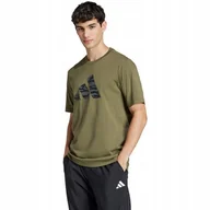 Koszulki męskie - Koszulka męska adidas Codes Camo Graphic zielona JI6768 M - miniaturka - grafika 1