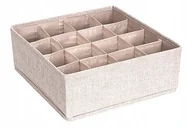Pudła i pojemniki do przechowywania - Beżowy organizer do szuflady z 16 przegródkami Bigso Box of Sweden Drawer - miniaturka - grafika 1
