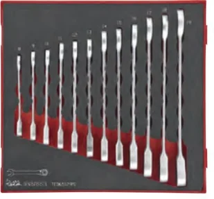 Teng Tools Zestaw kluczy płasko-oczkowych z grzechotką 8-19mm 12szt. 238270102 - Klucze i nasadki - miniaturka - grafika 1