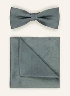 Krawaty i muchy męskie - Monti Zestaw: Mucha I Poszetka Z Jedwabiu gruen - miniaturka - grafika 1