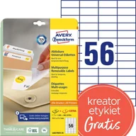 Etykiety samoprzylepne i bloki etykiet - Etykiety papierowe 96x50,8mm białe AVERY ZWECKFORM ULTRA GRIP usuwalne 25+5ark 30 etykiet /L6027REV-25/ - miniaturka - grafika 1