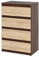 Szafki RTV - Komoda 4 Szuflady 60cm Pojemna Szafka Rtv Sypialnia Salon Dąb Wenge Sonoma - miniaturka - grafika 1