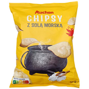 Chipsy - Auchan - Chipsy z solą morską - miniaturka - grafika 1
