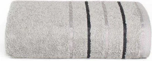 Ręcznik bawełniany, kąpielowy z ozdobnymi paskami Fresh 50x90cm srebrny - Ręczniki - miniaturka - grafika 1