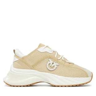 Sneakersy PINKO Ariel 15 SS0065T030 Beżowy - Sneakersy damskie - miniaturka - grafika 1