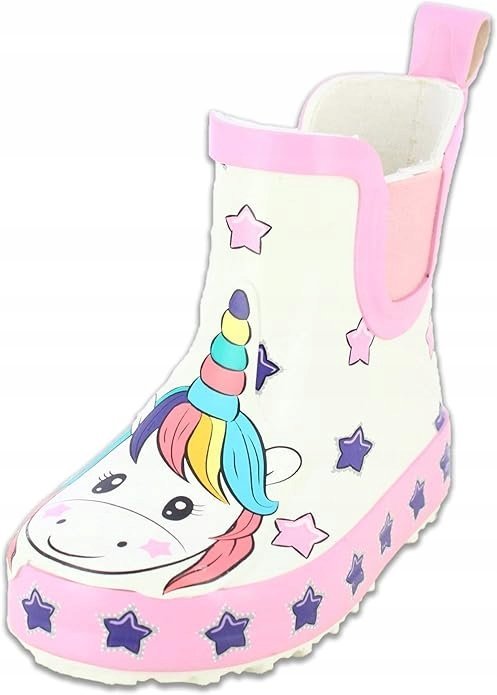 BECK RÓŻOWE KALOSZE DZIECIĘCE Z JEDNOROŻCEM 29 J0A