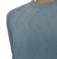 Swetry męskie - Strokers Klasyczny Elegancki Sweter Męski Bawełniany Premium M Lazurowy - miniaturka - grafika 1