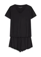 Piżamy damskie - Piżama damska Noves Henderson czarny XL - miniaturka - grafika 1