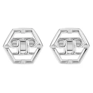 Spinki do mankietów i krawatów - Spinki do mankietów PHILIPP PLEIN Plein Icon PJ9AA10CU Srebrny - miniaturka - grafika 1