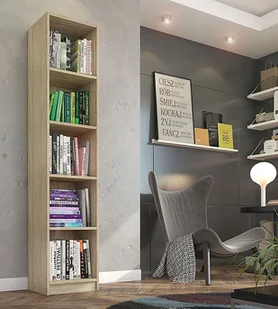 Elior Regał na książki Nidan 2X - dąb sonoma - Regały - miniaturka - grafika 1