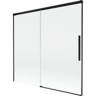 Parawany nawannowe - Mexen Rox parawan nawannowy 2-skrzydłowy rozsuwany 170 x 150 cm, transparent, czarny - 8C9-170-001-70-00 - miniaturka - grafika 1