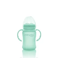 Kubki dla dzieci - Everyday Baby Butelka szklana z ustnikiem niekapkiem 150ml miętowa - miniaturka - grafika 1
