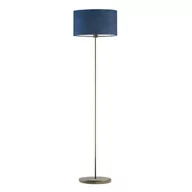 Lampy stojące - Metalowa lampa podłogowa z welurowym kloszem WERONA VELUR, granatowy - miniaturka - grafika 1