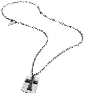 Biżuteria POLICE S14AQZ01P. Naszyjnik, Kolor szary. Mężczyzna. - Naszyjniki - miniaturka - grafika 1