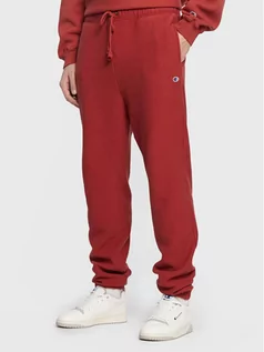 Spodnie sportowe męskie - Champion Spodnie dresowe Acid Wash 217982 Czerwony Custom Fit - grafika 1