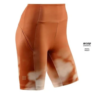 Damskie krótkie szorty sportowe do biegania CEP limitowana kolekcja Bloom pomarańczowe - Spodenki damskie - miniaturka - grafika 1