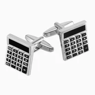 Spinki do mankietów i krawatów - Spinki do mankietów Kalkulator X2 AJ723 - miniaturka - grafika 1