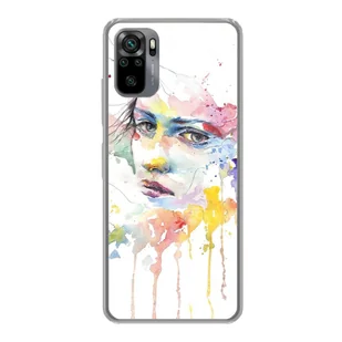 Pokrowiec König Design kompatybilny z plastikowym, miękkim etui na telefon Xiaomi Redmi Note 10S - Etui na telefon z damską twarzą - Etui i futerały do telefonów - miniaturka - grafika 1