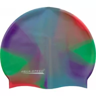 Pływanie - Aqua Speed Markartur Wielokorowy Bunt czepek silikonowy błękitno-fioletowo-różowo-stalowy - miniaturka - grafika 1