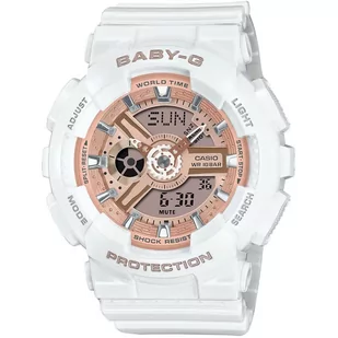 Biało-złoty zegarek Casio Baby-G analog BA-110X-7A1ER - Zegarki dla dzieci - miniaturka - grafika 1