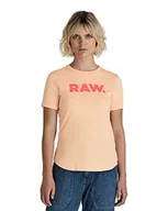 Koszulki i topy damskie - G-STAR RAW Raw. Slim R T Wmn T-Shirt damski, Różowy (Peach Nougat D21226-4107-c962), XXS - miniaturka - grafika 1